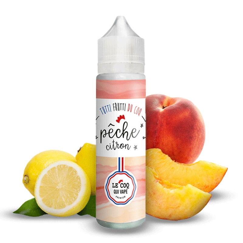 Pêche Citron 50 ml Tutti Frutti Le Coq Qui Vape pas cher LVD