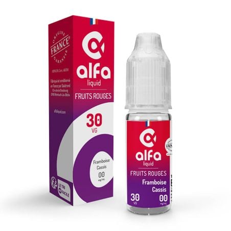 Framboise Cassis 70/30 10 ml - Alfaliquid pas cher e-liquide avis prix