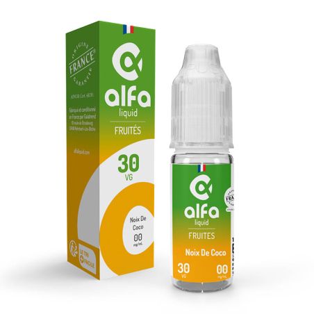 Noix de Coco 70/30 10 ml - Alfaliquid pas cher e-liquide avis prix