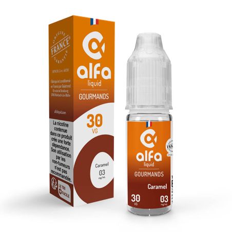 Caramel 70/30 10 ml - Alfaliquid pas cher e-liquide avis prix