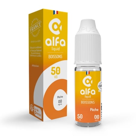 Pêche 50/50 10 ml - Alfaliquid pas cher e-liquide avis prix