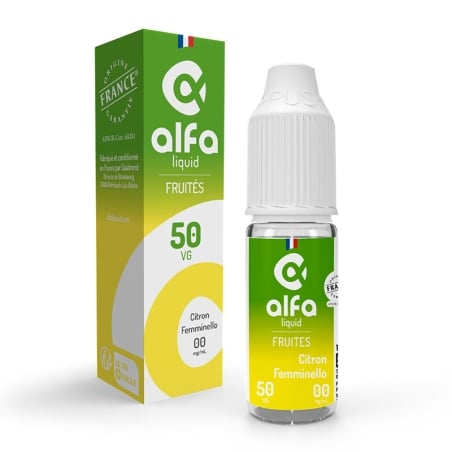 Citron Femminello 50/50 10 ml - Alfaliquid pas cher e-liquide avis prix