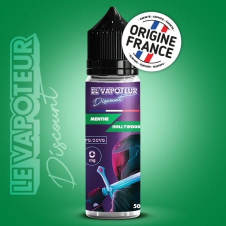 Menthe Hollywood 50 ml - Le Vapoteur Discount pas cher e-liquide avis prix