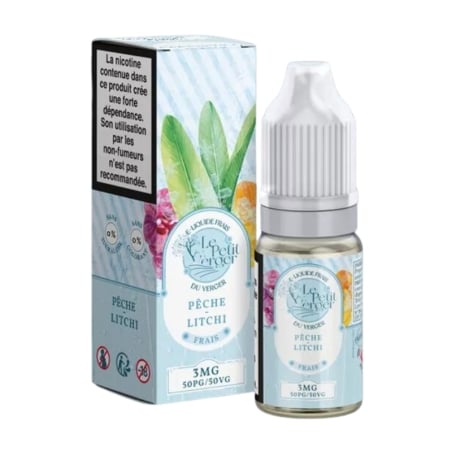 Pêche Litchi 10 ml - Le Petit Verger Frais pas cher e-liquide avis prix