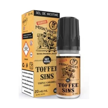 e-liquide Toffee Sins 10 ml Sel De Nicotine - Moonshiners pas cher