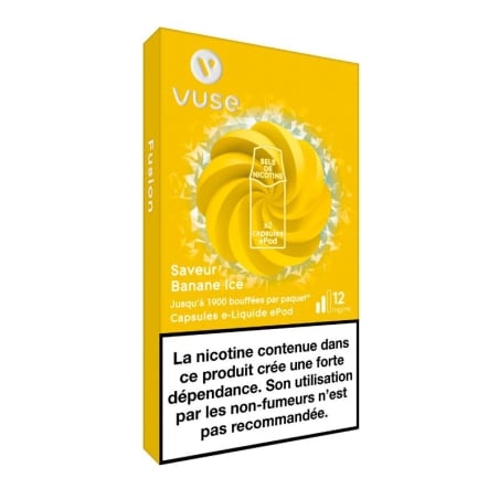 e-liquide Cartouches Banane Ice - Vuse pas cher