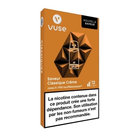 e-liquide Cartouches Classique Crème - Vuse pas cher