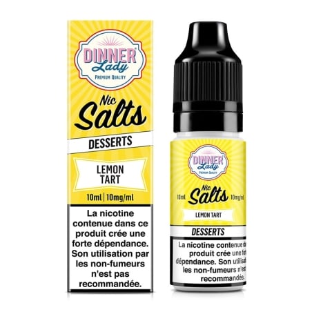 e-liquide Lemon Tart 10 ml - Sel de Nicotine - Dinner Lady pas cher